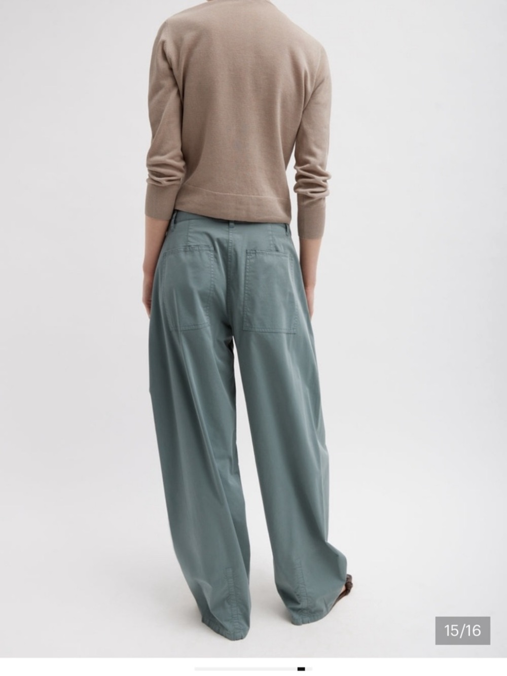 Tibi Garment Dyed Silky Cotton Sid Pants Size 29 Green Limestone - Picture 2 of 7